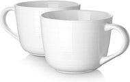 Coffee Mug, Ceramic Soup Mugs with Handles, 17 Oz Wide Large Coffee Mugs Set of 2